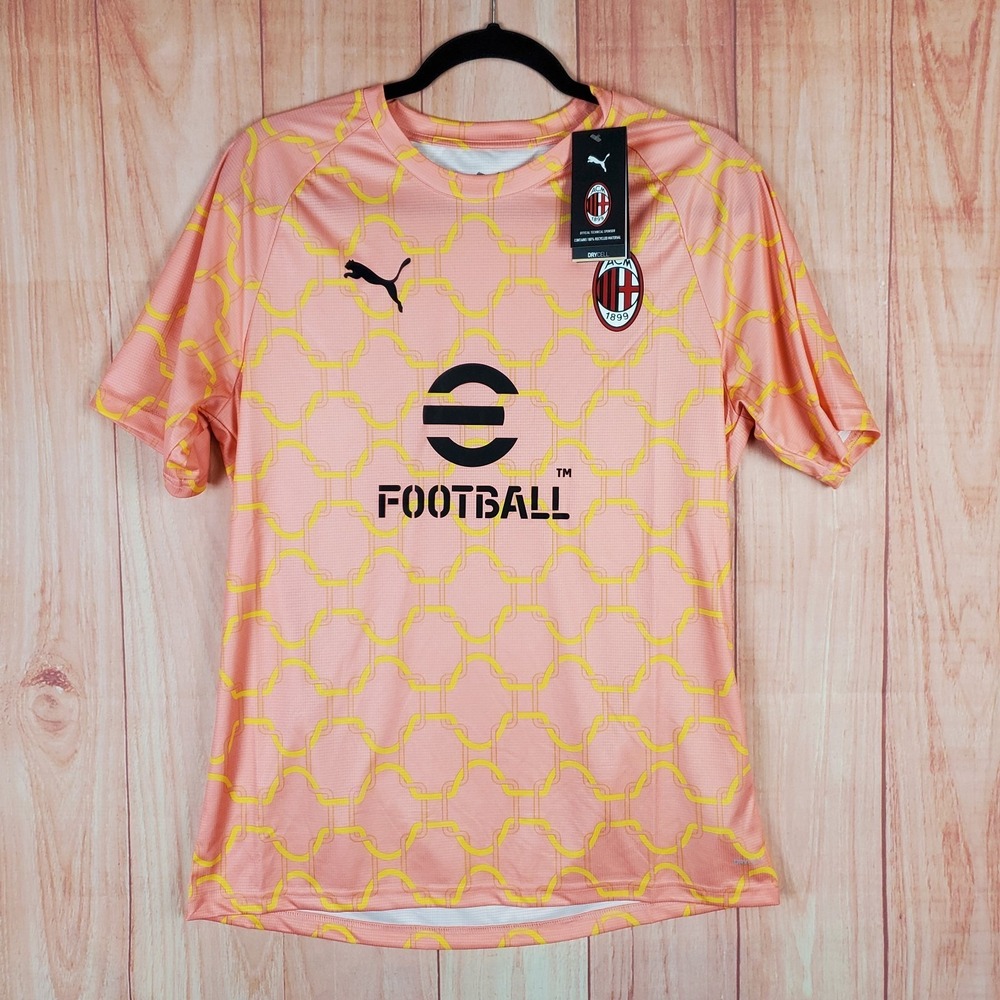 Puma AC Milan Mens Jersey Medium Polyester Crew Neck Short Sleeve Soccer‎